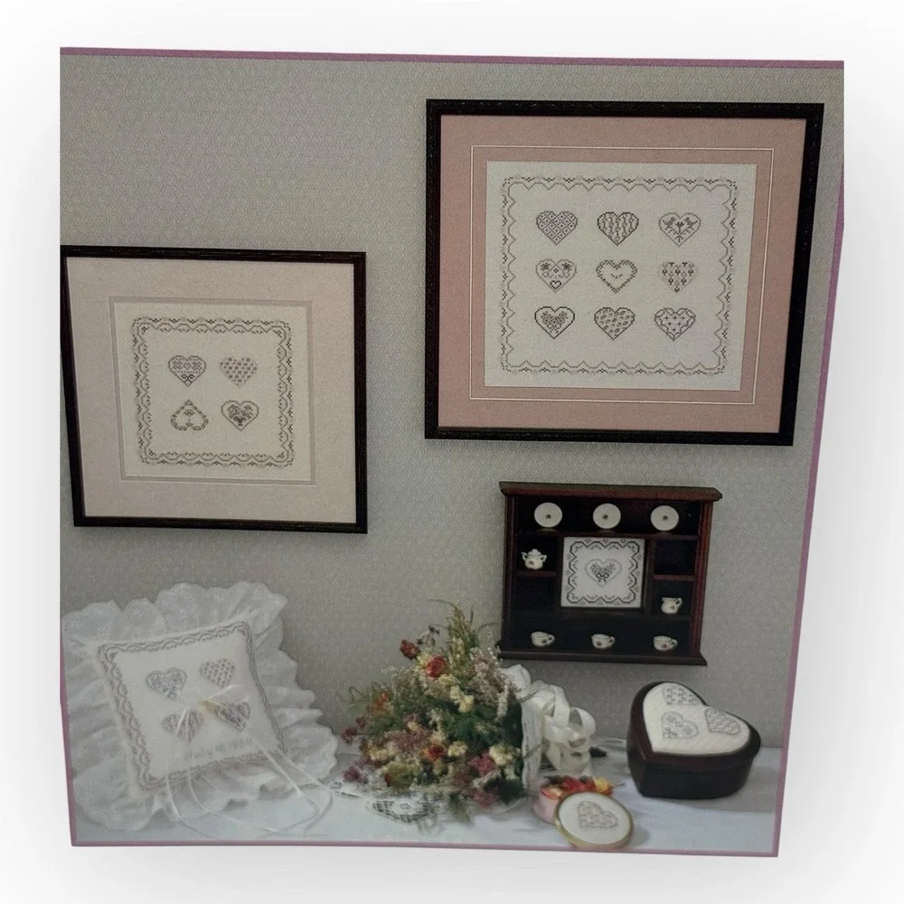 1990 JBW Designs Book 5 Victorian Hearts Cross Stitch Leaflet Country Style